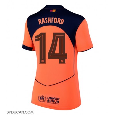 Zenski Nogometni Dres Barcelona Marcus Rashford #14 Rezervni 2025-26 Kratak Rukav Zenski Nogometni Dres Barcelona Marcus Rashford #14 Rezervni 2025-26 Kratak Rukav